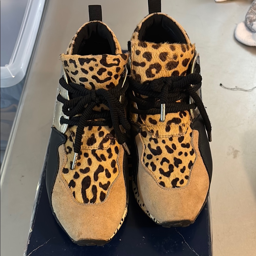 Steve Madden Brown and Black Sneakers with Chunky Sole